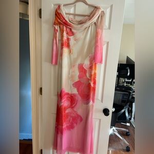 AFRM Pink and Red Floral Dress